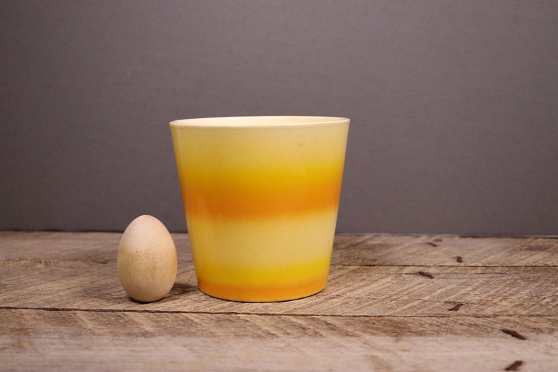 Vintage Ceramic Yellow Orange Ombre Planter Made in Germany Pottery Orange /& Yellow Indoor Plant Pot Boho Style Orange Ombre Plant Holder