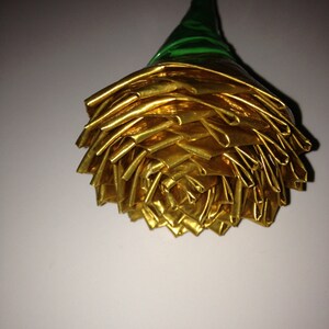 Gold Duck Tape Long Stem Rose Notre Dame Fighting Irish Gift for Her