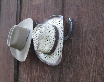 Items similar to Vintage horseshoe hanger western coat rack horseshoe ...