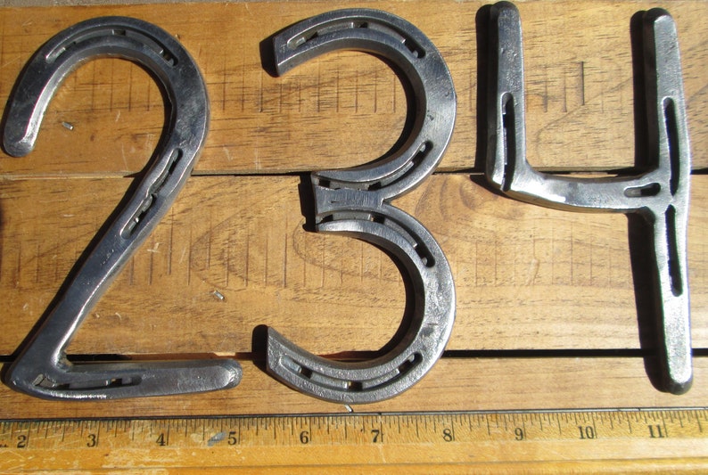 Horseshoe Address Numbers, Number Sign, Rustic Numbers, 6 Address