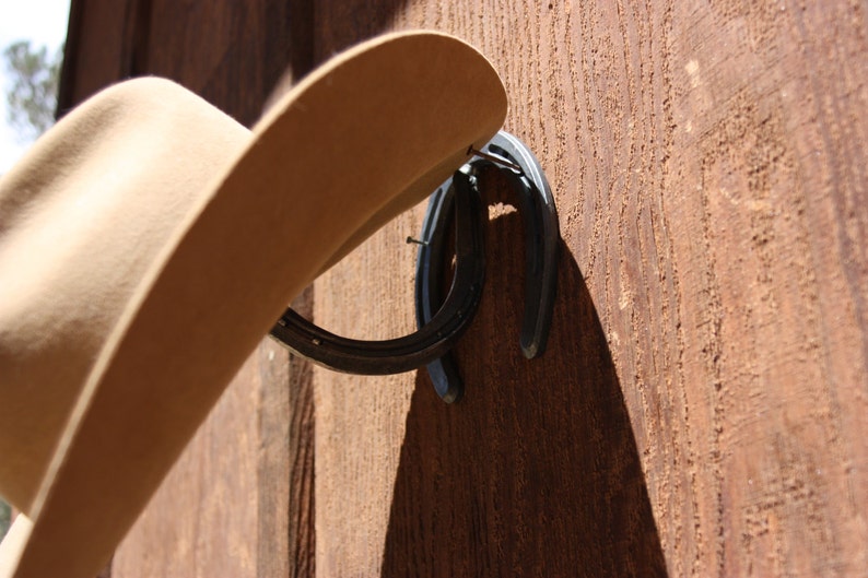 Cowboy Hat Rack Horseshoe Hat Rack Country Western Home Etsy