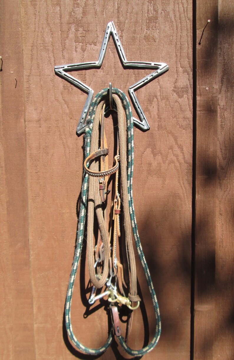 Large Star Wall Hook Horseshoe Star Barn Hooks Horse Tack Etsy