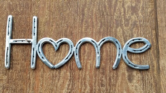 Horseshoe Home Sign Home Is Where The Heart Is Home Sweet Etsy