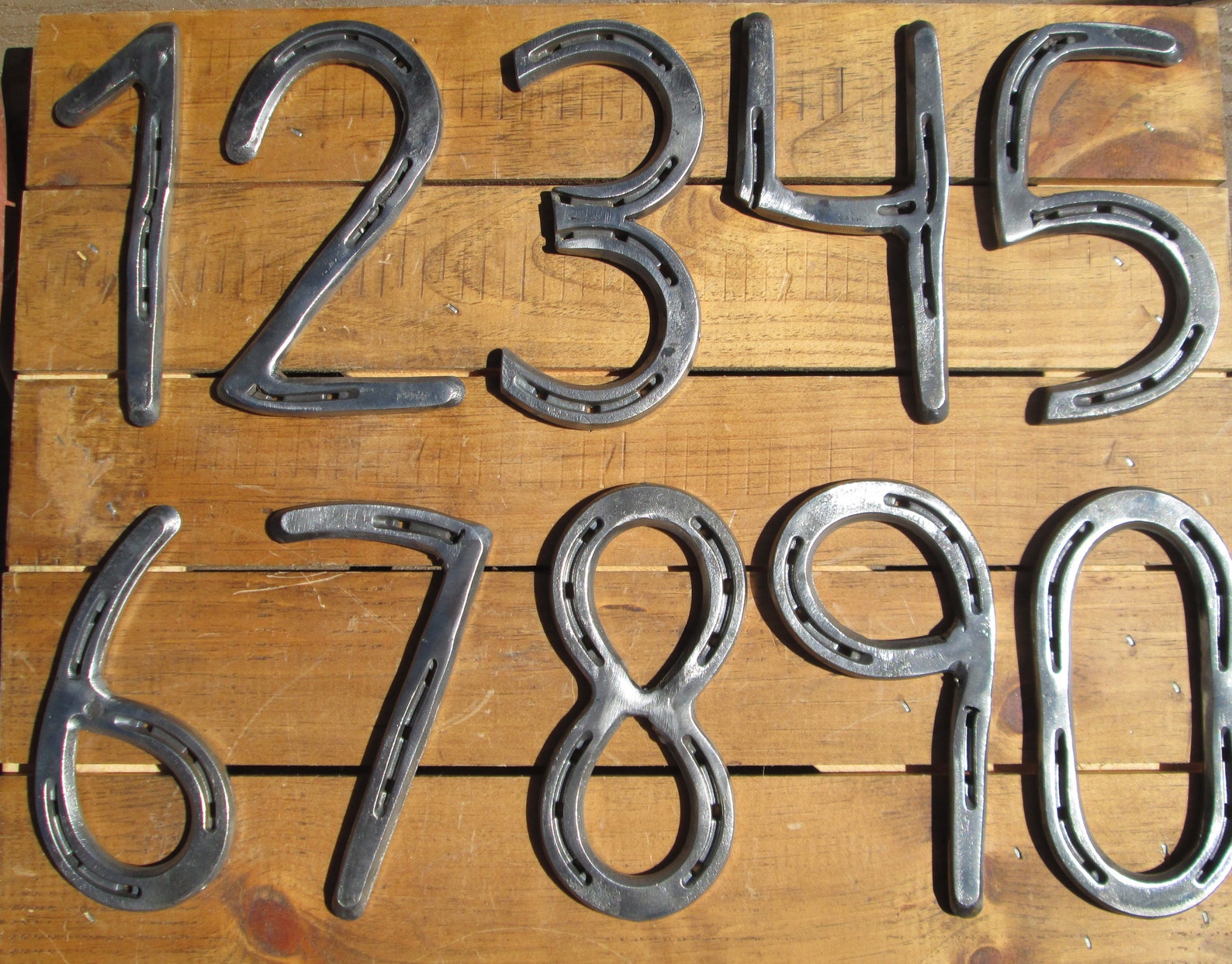 Horseshoe Address Numbers, Number Sign, Rustic Numbers, 6 Address