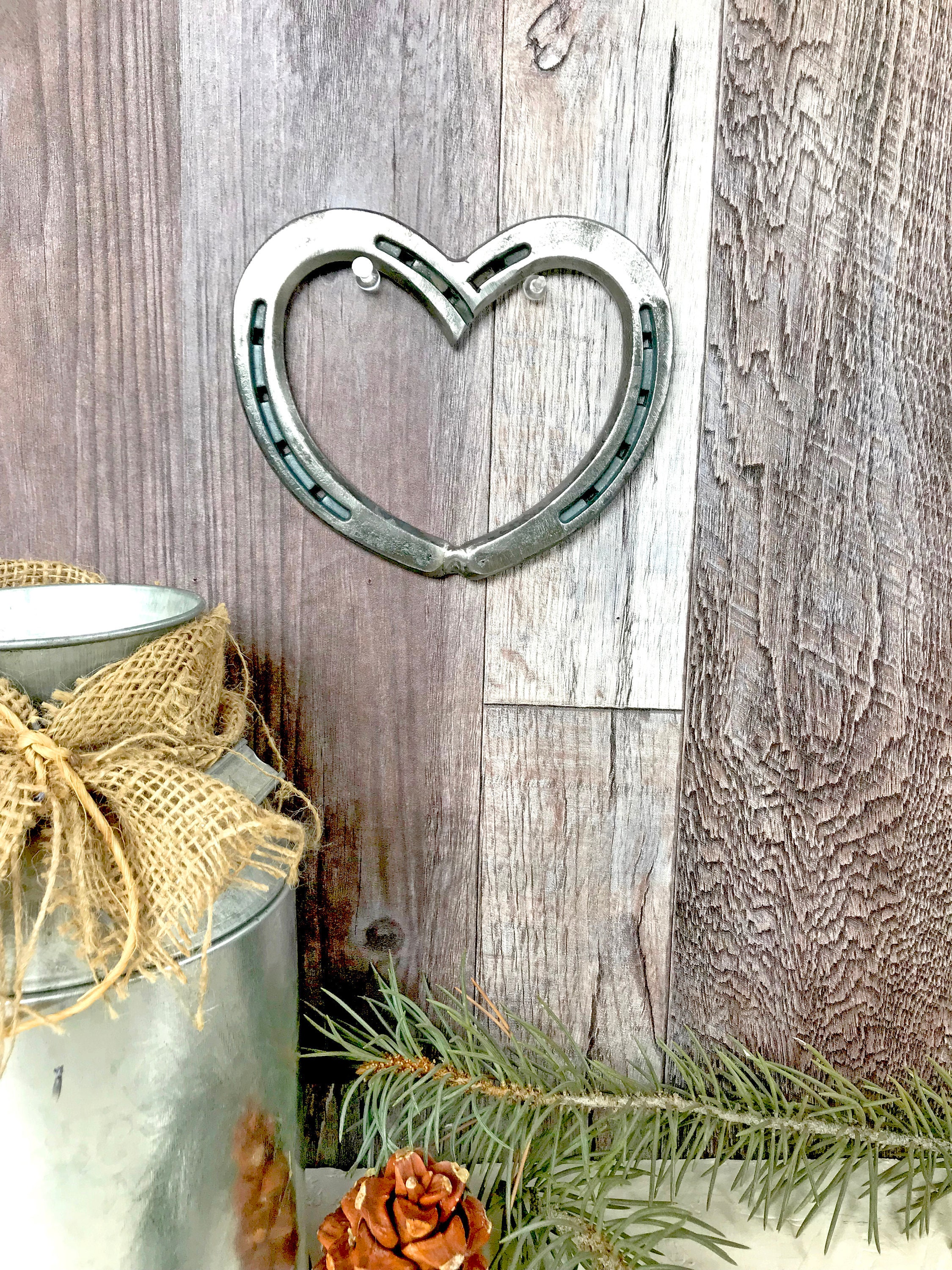 Large Horseshoe Heart Heart Decor Heart Decoration Etsy