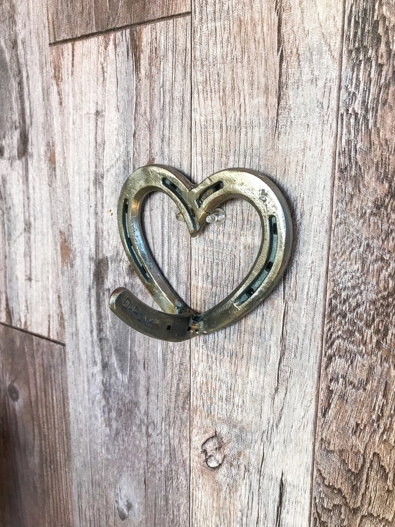 Horseshoe Heart Hook Heart Decor Ranch Home Decor Wall Etsy