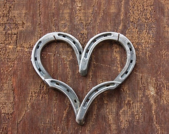 Metal Wall Art Gift for Her - Love Heart - Boho Love Decor - Rustic Home Decor - Farmhouse Wall Decor - Gift for Mom - Horseshoe Decor