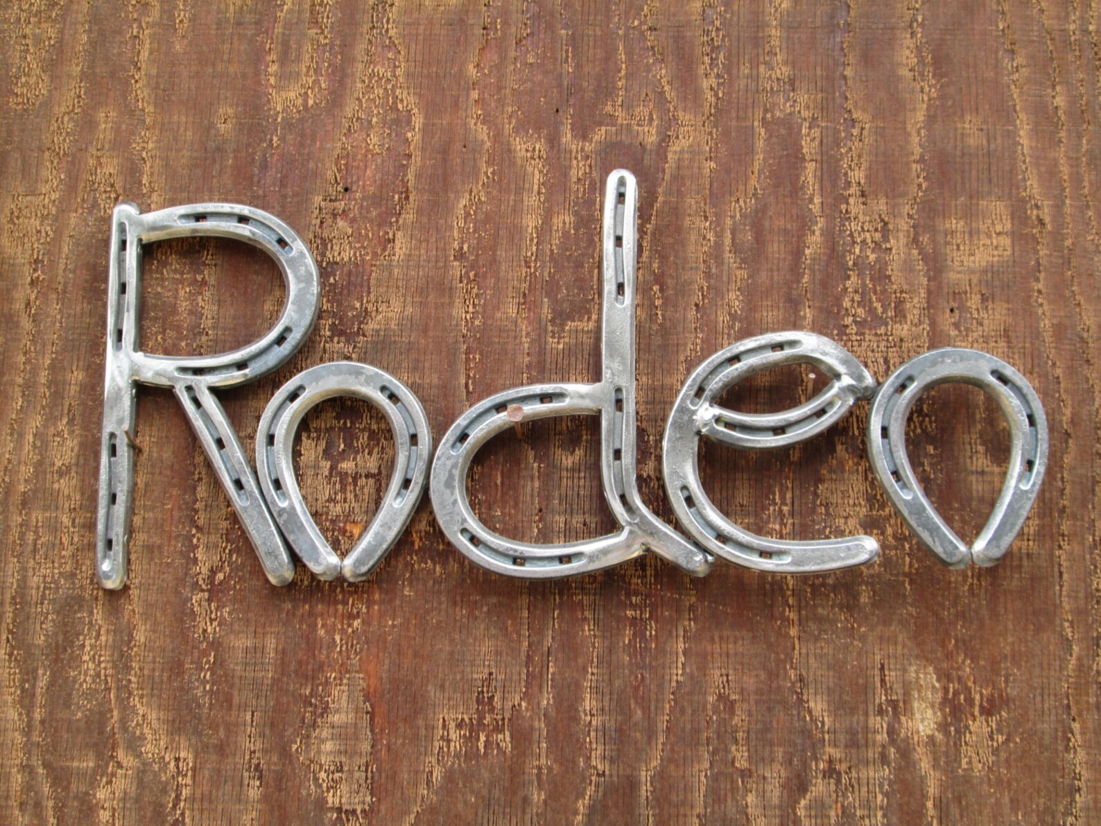 Metal Wall Art for Farmhouse, Ranch Sign, Horseshoe Letters, Country ...