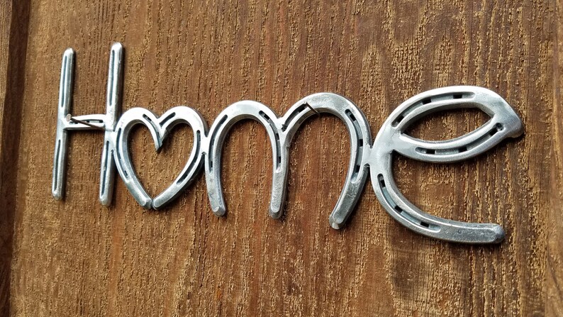 Horseshoe Home Sign Home is Where the Heart is Home Sweet - Etsy
