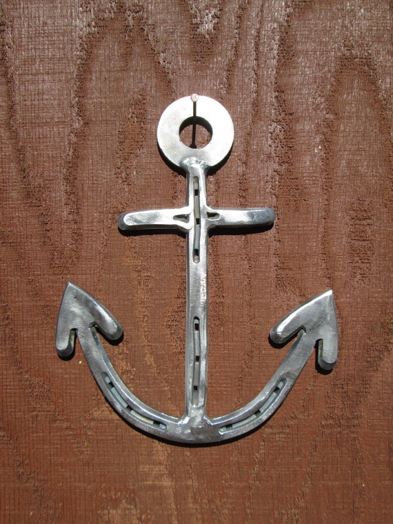 Horseshoe Anchor Horseshoe Art Anchor Wall Decor Metal Etsy