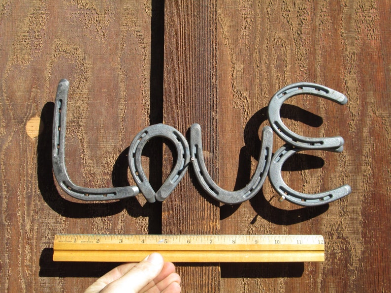 Love Horseshoe Art Rustic Home Decor Country Decor Farmhouse Decor