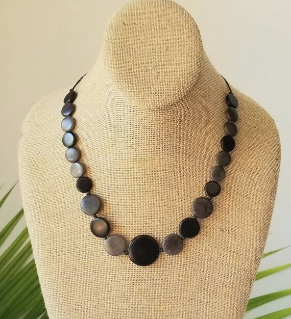 Short to Medium Natural Coin Beads Necklace. Earthy Friendly | Etsy