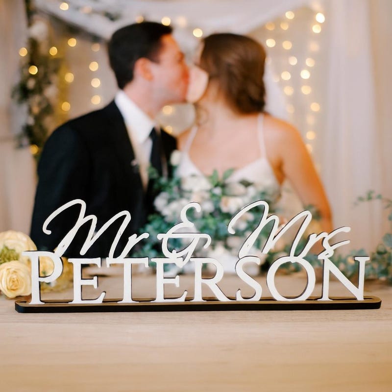 Mr and Mrs Wedding Signs - Etsy