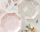 8 Ditsy Floral Paper Party Plates, Floral Wedding Plates, Afternoon Tea Party Plates, Floral Birthday Plates, Floral Party Decorations