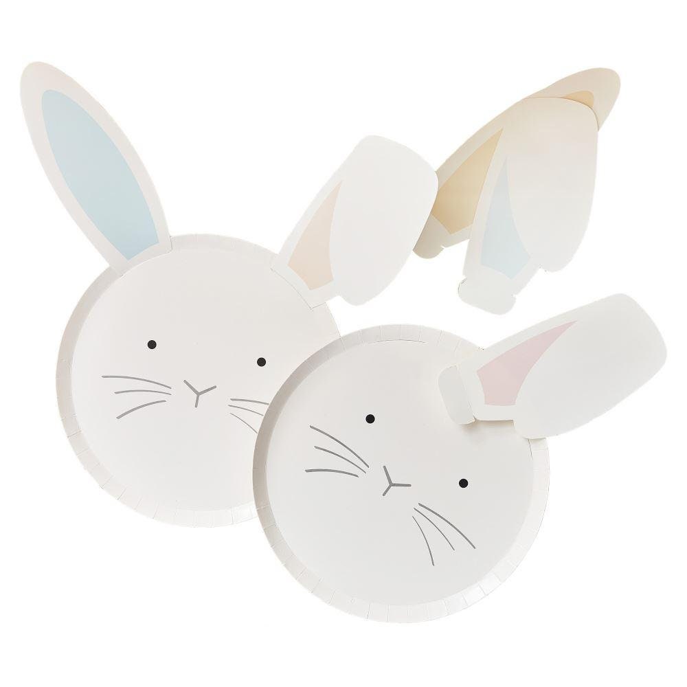 60 piatti di carta per feste pasquali, 17,8 cm, a forma di uovo, con