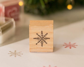 Farbenfrohe Schneeflocke Stempel, Stempel Set, Schneeflocke Stempel aus Holz, Stempel für Feste, Basteln, Herstellung von Weihnachtskarten