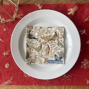 20 tovaglioli a forma di uccelli da caccia, tovaglioli di lusso per cocktail, stoviglie natalizie, tovaglioli di carta a forma di uccelli, decorazioni per la tavola delle feste