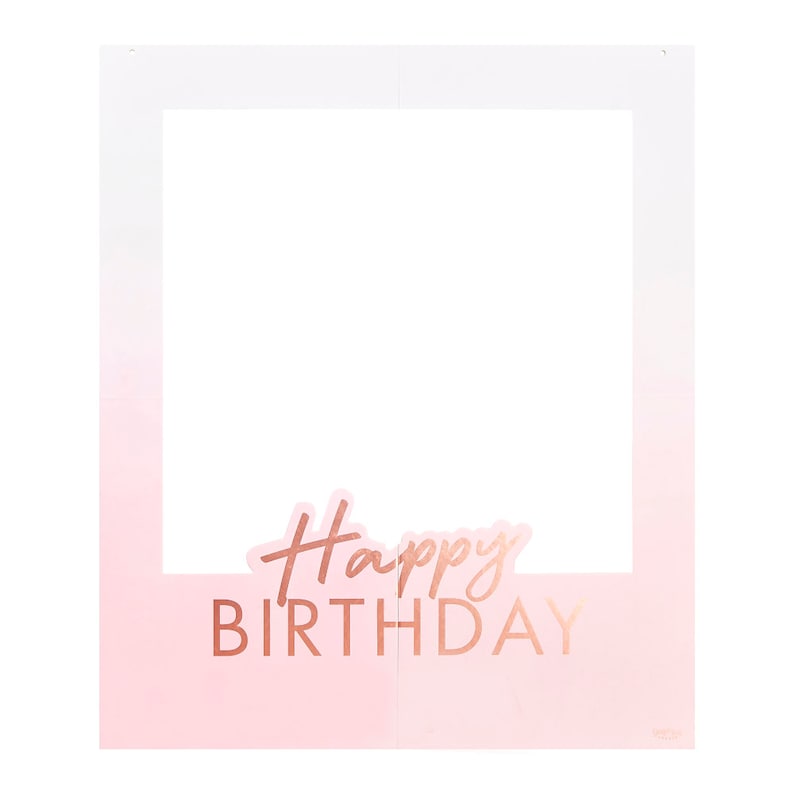 Personalised Happy Birthday Photo Booth Frame Rose Gold Etsy