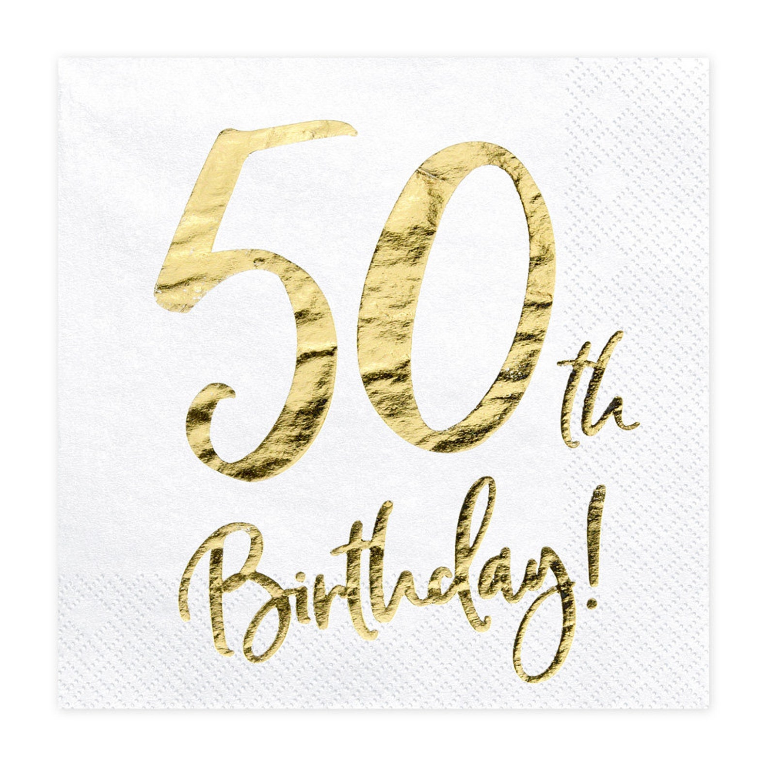 50th Birthday Party Napkins 50th Birthday Gold Decorations - Etsy