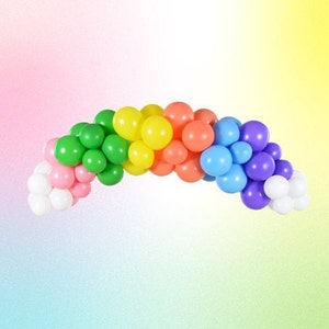 Rainbow Balloon Garland, Multicolour Photo Backdrop Arch, Gender Neutral Balloons, Rainbow Birthday Party, Hen Party Balloons