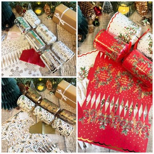 Make Your Own Cracker Set, DIY Christmas Crackers, Festive Crafts, Christmas Party Table Decoration, Recyclable Crackers x6