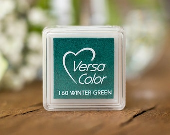 Versacolor Winter Green Small Pigment Ink Pad, Tampon encreur, Encre de timbre, Encre pour timbre, Tampon encreur pour tampon en caoutchouc, Tampon encreur couleur, Scrapbooking