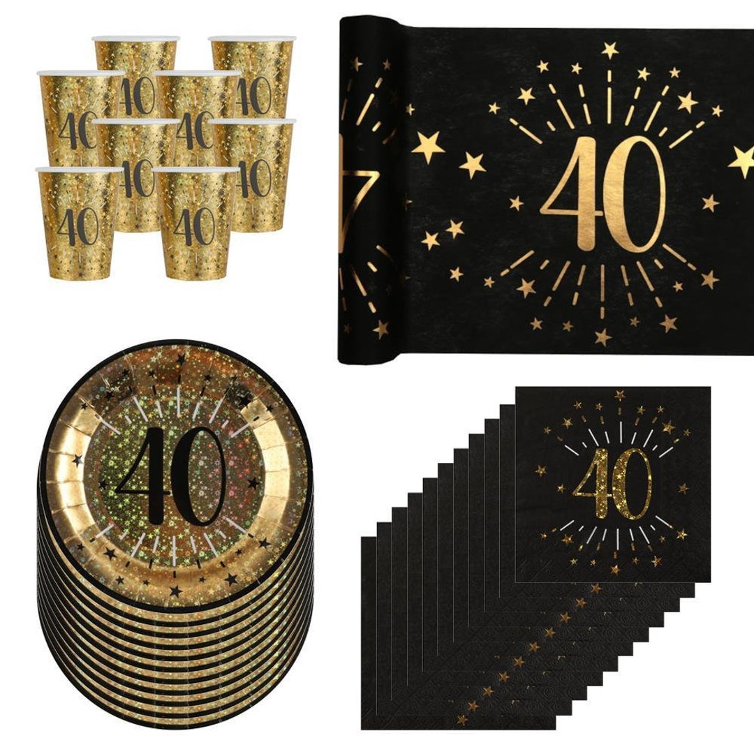 40th Birthday Paper Plates 9