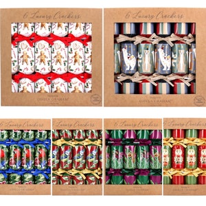 Luxury Christmas Crackers Various Designs, Party Table Decorations, Novelty Christmas Crackers, Festive Table Crackers, Dinner Party
