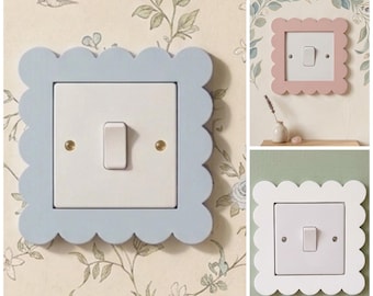 Marco de interruptor de luz acrílico personalizado, decoración de pared con variedad de colores, decoración del hogar, placa para interruptor de 13,4 cm.