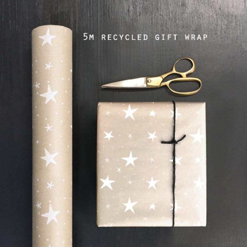 5m Merry Christmas Wrapping Paper Rolls Various Designs, Kraft Festive Gift Wrap, Christmas Gift Wrap, Christmas Paper Wrapping Stars