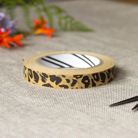 Animal Print Wrapping Tape, Kraft Brown Gift Tape, Animal Print Gift Wrap,  Craft Paper Tape, Birthday Paper Day Eco-friendly 50m 