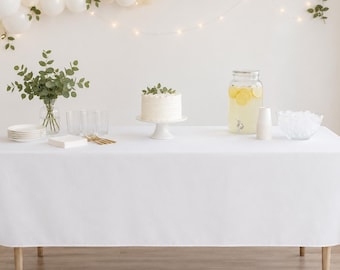 Kunststoff Tischdecke Rechteckig Einweg-Tischdecke 137 X 274 Cm, PEVA, 3 Stück – Für Partys, Hochzeiten & Picknicks