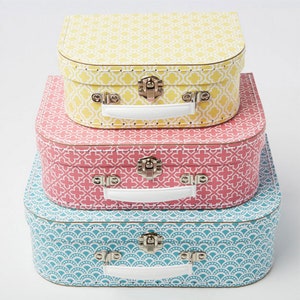 3 Mini Moroccan Geometrics Suitcases 