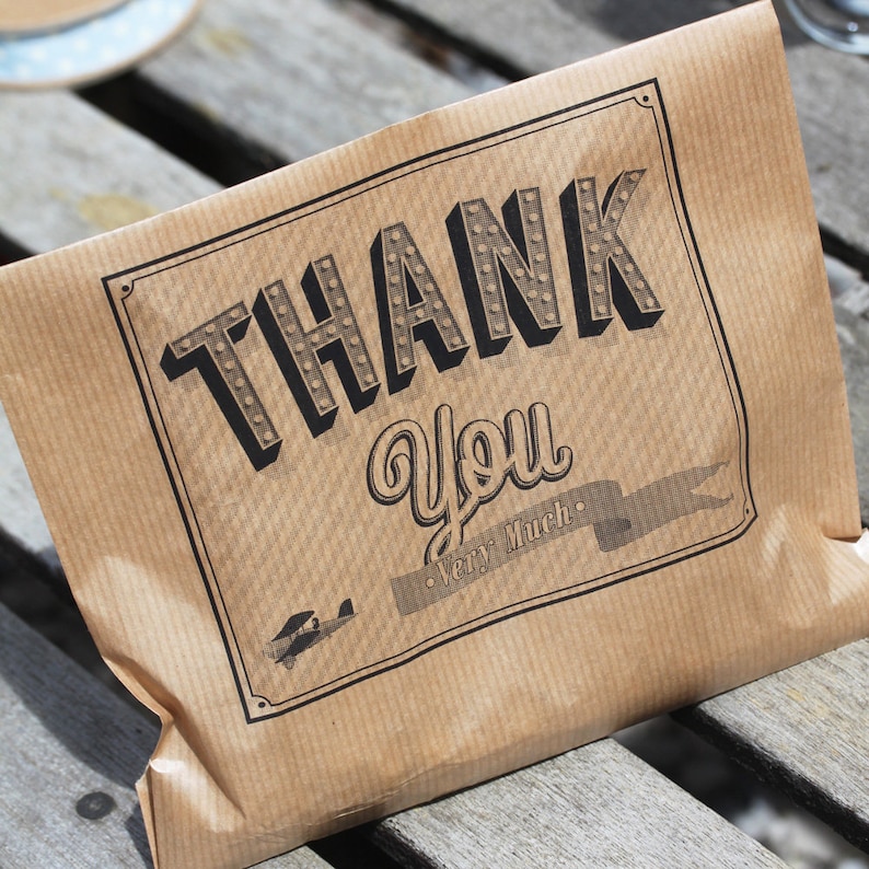 50 Kraft Brown 'thank You' Bags Gift Bags Craft Etsy UK