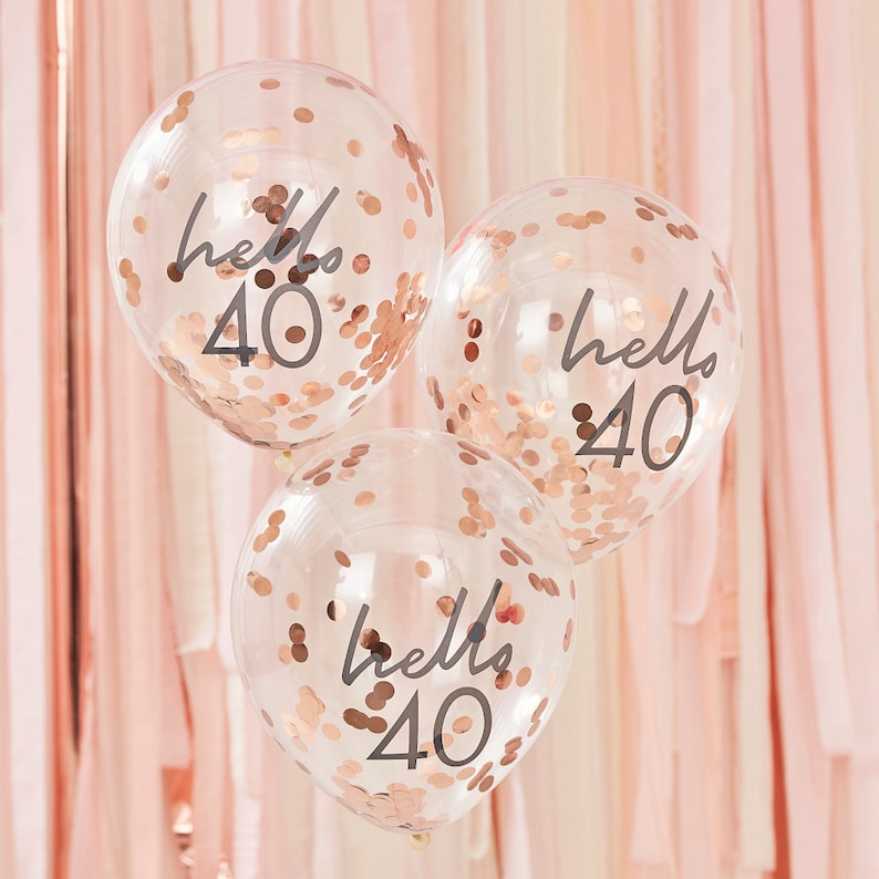 Glitzer-Konfetti In Roségold – 40er Motive, Perfekt Für Partys & Deko
