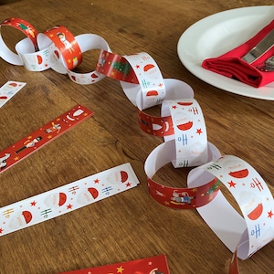 40 Christmas Nutcracker Paper Chains, DIY Christmas Decorations, Childrens Paper Chains, Christmas Crafts, Christmas Decoration