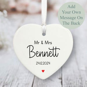 Corazón de porcelana personalizado para boda, recuerdo con nombre y fecha, regalo personalizado para pareja, ideas únicas para bodas, regalo de aniversario.
