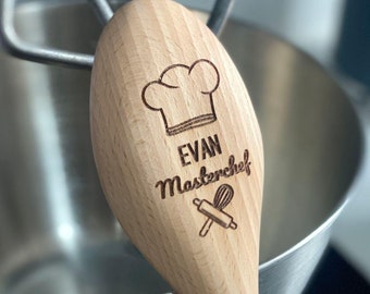 Personalised Wooden Spoon Enter Text/logo Design, Custom Engraved Wood Spoon And Handle, Company Corporate Employee Gift With Logo, 31cm