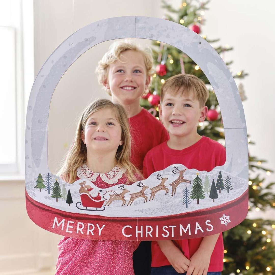 customisable-christmas-photo-booth-frame-snow-globe-selfie-etsy