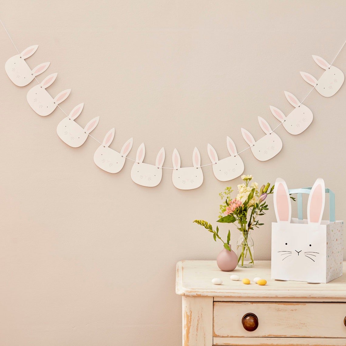 4-Piece Rabbit Easter Garland - Bunny Party Decorations For Easter Celebrations - View #9