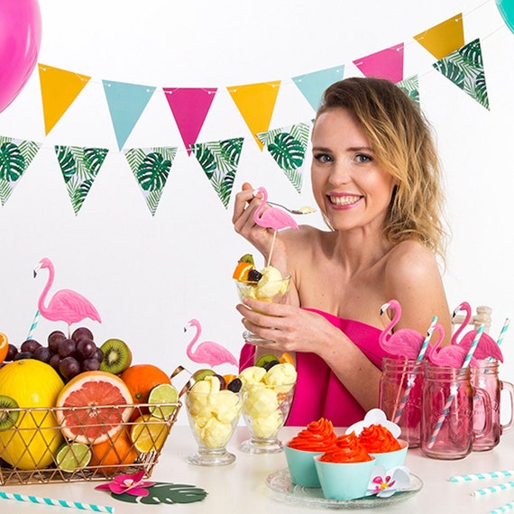 Didiseaon Sommer Banner Girlande – Luau & Strand-Party Deko – Leinen Wimpelkette – Für Kamin, Garten & Fotohintergrund