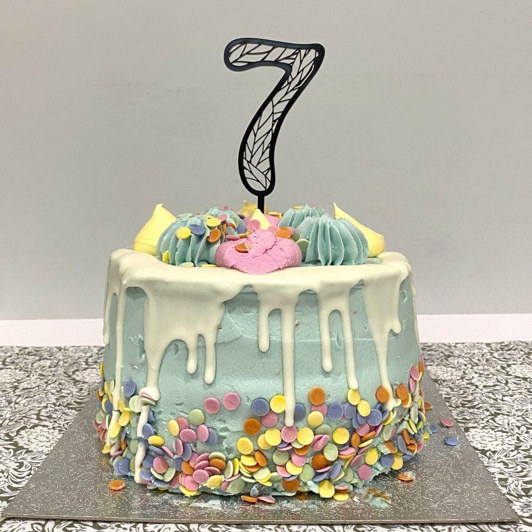 Amazon.com: Rainbow Number 7 Candle Happy Birthday 3D Number Candles for  Birthday Cake Party Decoration Wedding Anniversary Celebration Supplies :  Home & Kitchen