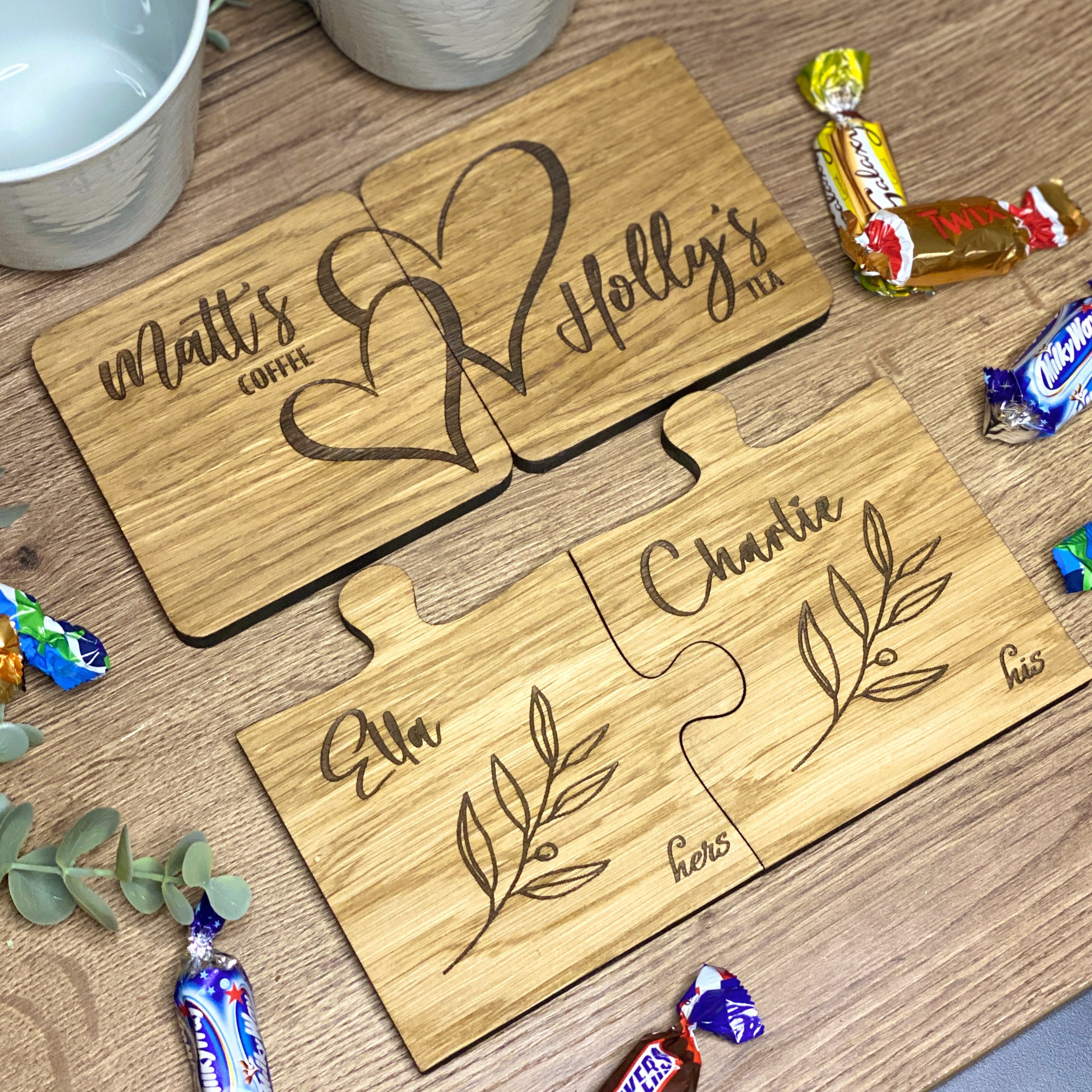 Mr. & Mrs. Personalized Stone Coaster Set, Wedding Gifts, Gifts