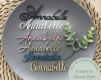 Personalised Wooden Wedding Place Names, Custom Guest Name Place Cards, Laser Cut Wedding Decorations, Wedding Favours, Fast UK Dispatch