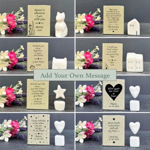 Personalised Porcelain Matchbox Gift, Sentimental Boxed Gift, Friendship Love Keepsake Ornament, Porcelain Token Gift Message ANY WORDS
