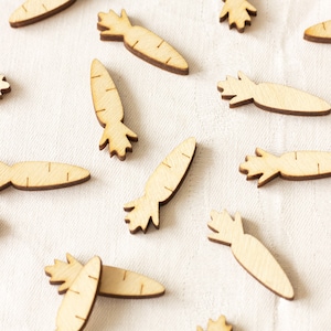 Spargi-tavolo in legno con carote, decorazione da tavolo Peter Rabbit, coriandoli da tavolo per festa del 1° e 2° compleanno, decorazione da tavolo per festa di battesimo 60 pezzi