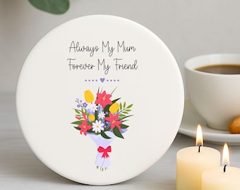 Porta-copos de porcelana, presente para a mãe, lembrança floral para a cozinha, presente para o Dia das Mães, presente de aniversário para a mamãe.