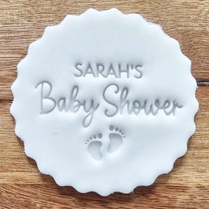 Individueller Baby Shower Icing DEBOSSER, personalisierter Tortenstempel für Kekse, Cupcake-Dekoration, Fondantdekorationen