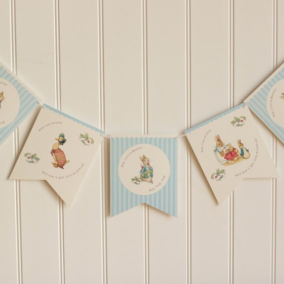 Peter Rabbit Party | Easter Birthday Christening Tableware Decoration Signs