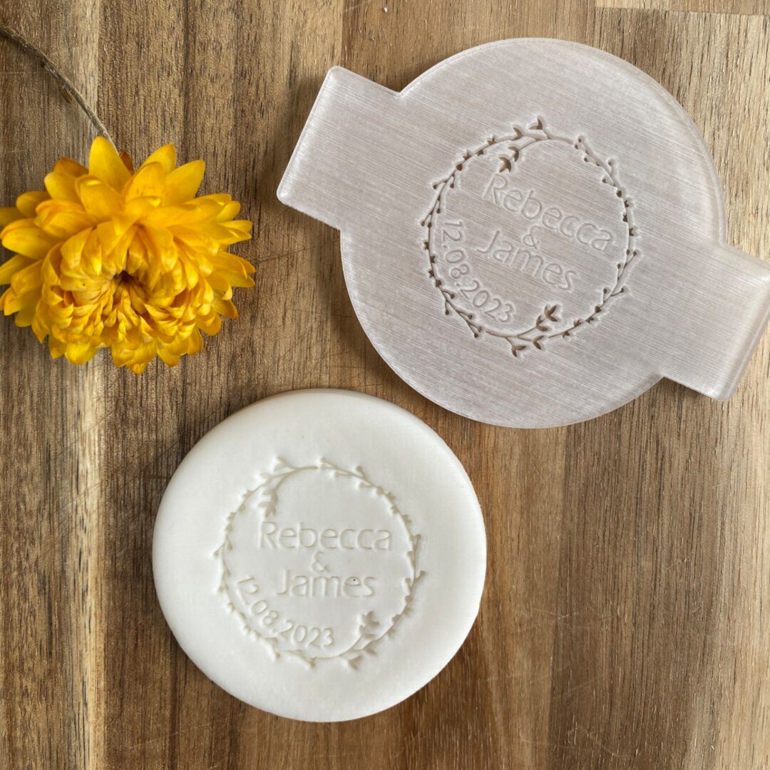 Personalised Wedding Name Date Fondant Embossers Custom Etsy